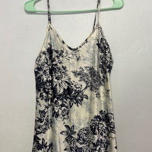 See You Monday Blue Floral Spaghetti Strap Midi Dress